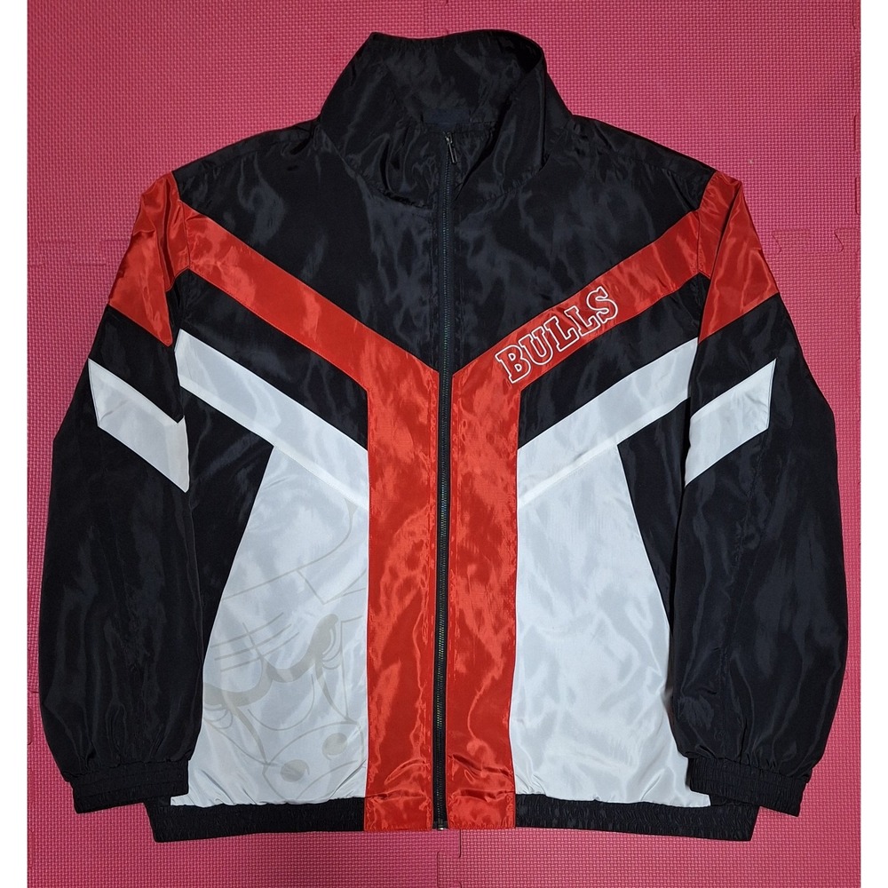 Chicago Bulls Warm-up Jacket Winbreaker Zip Y2K 2XL Men Basketbal Apparel
